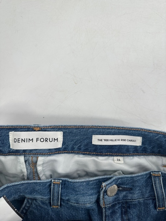 Aritzia Denim Forum The 90's Millie hi-rise cargo jeans loose barrel sz 26 - Picture 8 of 10
